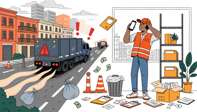 Chaotic waste collection without fleet management
